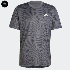 Men’s Adidas Tennis Club Graphic T-Shirt Gray / Black Size Medium IZ3229 NEW